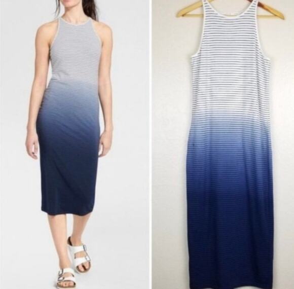 Athleta Dresses & Skirts - Athleta Sun Kissed Striped Midi Dress - size Medium